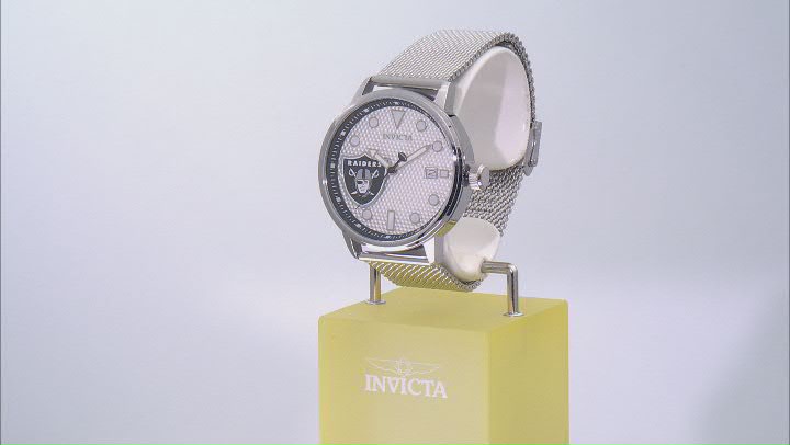 Invicta NFL 44mm White Dial Las Vegas Raiders Quartz Watch Video Thumbnail