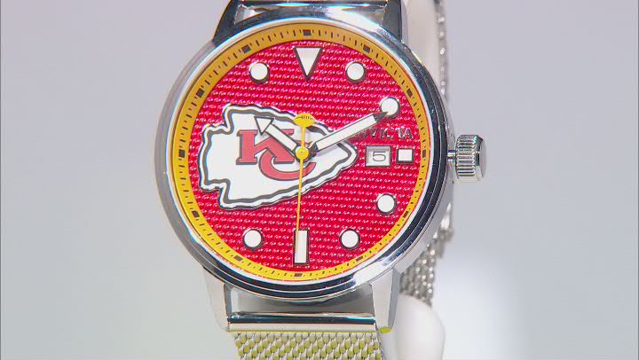 Invicta NFL 44mm Red Dial Kansas City Chiefs Quartz Watch Video Thumbnail