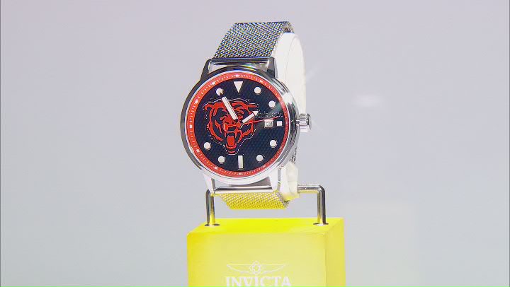 Invicta NFL 44mm Navy Dial Chicago Bears Quartz Watch Video Thumbnail