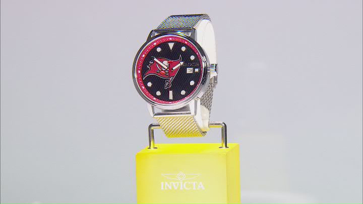 Invicta NFL 44mm Black Dial Tampa Bay Buccaneers Quartz Watch Video Thumbnail