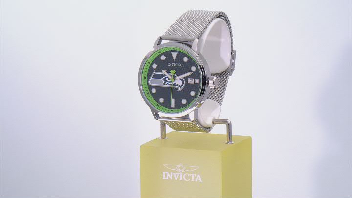 Invicta NFL 44mm Blue Dial Seattle Seahawks Quartz Watch Video Thumbnail