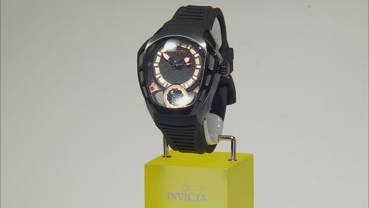 Invicta Akula 48.7mm Black Bezel Black Silicone Automatic Watch Video Thumbnail