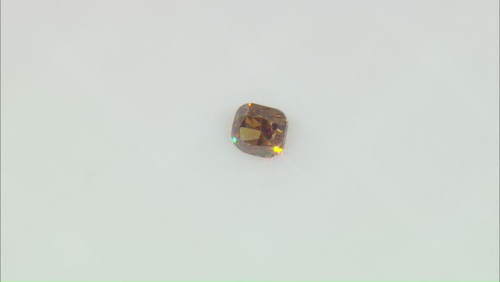 Natural Cognac Diamond 5.11x4.63mm Cushion Cut 0.76ct Video Thumbnail