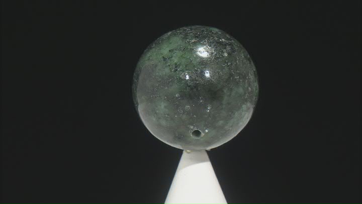 Bahia Brazilian Emerald in Matrix Focal Bead 22mm Sphere Video Thumbnail