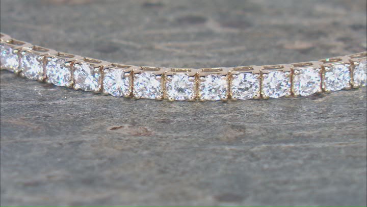 White Lab-Grown Diamond, 14k Yellow Gold Bracelet 5.00ctw Video Thumbnail