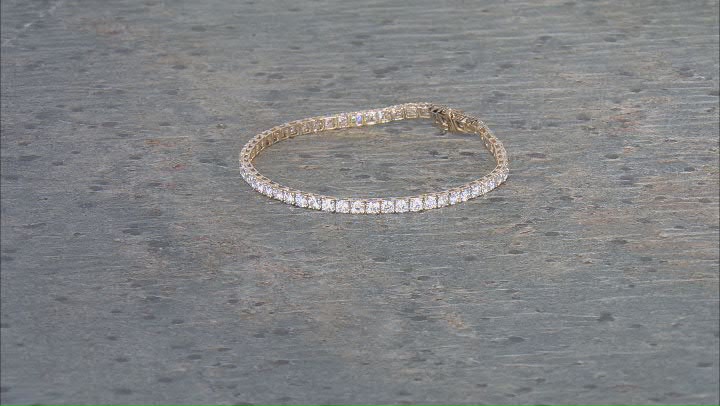 White Lab-Grown Diamond, 14k Yellow Gold Bracelet 5.00ctw Video Thumbnail