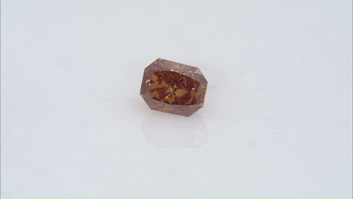 Natural Autumn Color Diamond 6.38x5.05mm Radiant Cut 1.01ct Video Thumbnail