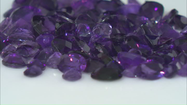 Amethyst Mixed Shapes and Sizes Parcel 100ctw Video Thumbnail