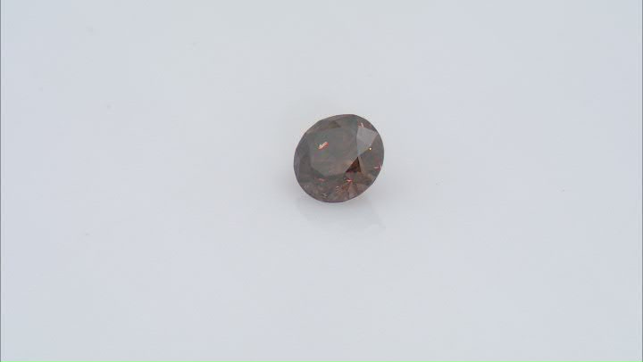 Natural Cognac brown Diamond 5.43x5.39mm Round 0.61ct Video Thumbnail