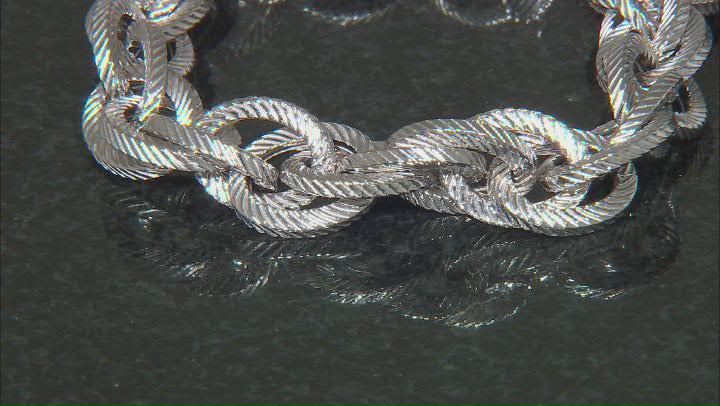 Judith Ripka Rhodium Over Sterling Silver Verona Bold Link Bracelet Video Thumbnail