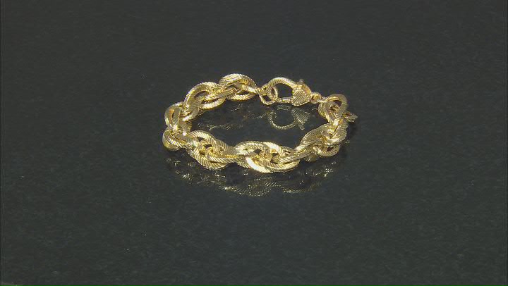 Judith Ripka 14k Gold Clad Verona Bold Link Bracelet Video Thumbnail