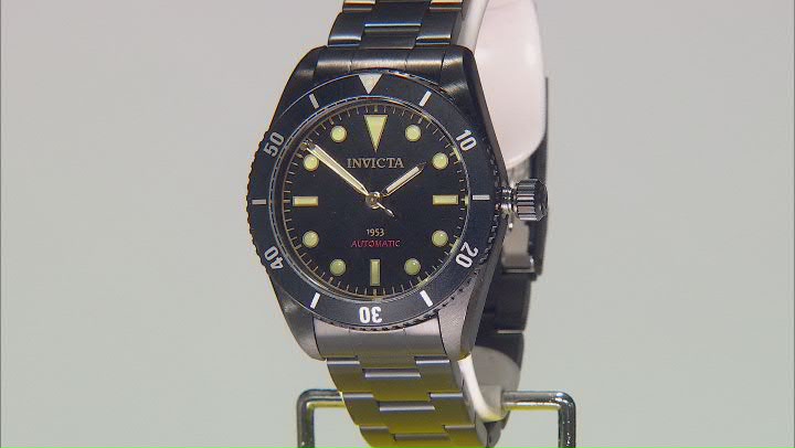 Invicta Pro Diver 40mm Black Stainless Steel Automatic Watch Video Thumbnail