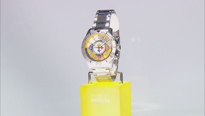 Invicta NFL Pro Diver 45mm Pittsburgh Steelers Quartz Watch Video Thumbnail