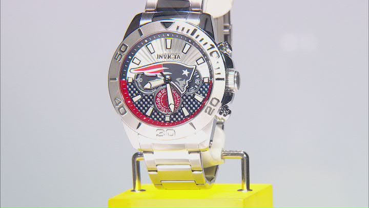 Invicta NFL Pro Diver 45mm New England Patriots Quartz Watch Video Thumbnail