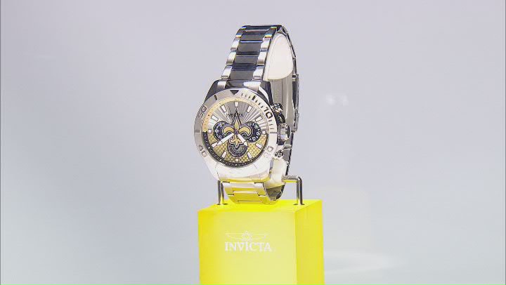 Invicta NFL Pro Diver 45mm New Orleans Saints Quartz Watch Video Thumbnail