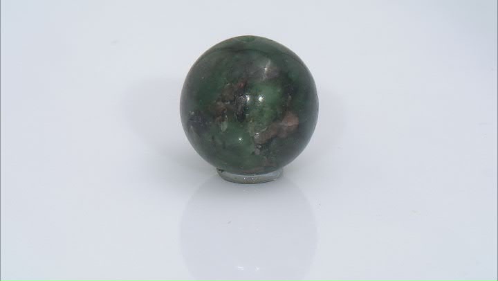 Bahia Brazilian Emerald in Matrix Focal Bead 18mm Sphere Video Thumbnail