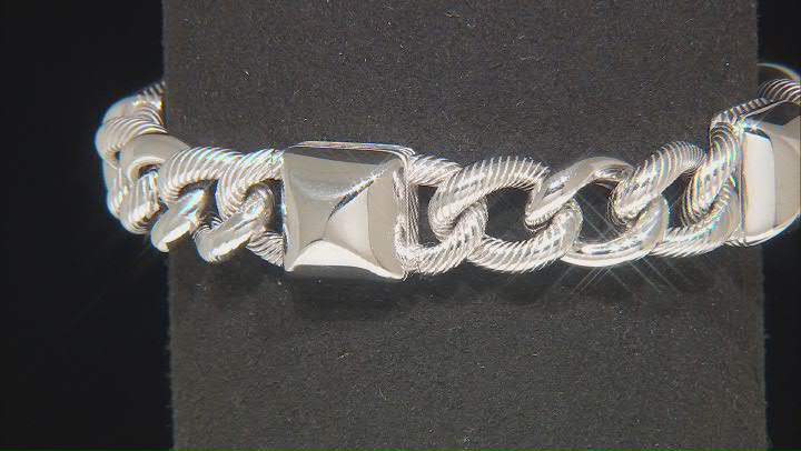 Judith Ripka Rhodium Over Sterling Silver Cairo Soft Link Bracelet Video Thumbnail