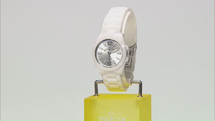 Invicta OCEAN VOYAGE 32mm White Ceramic Quartz Watch Video Thumbnail