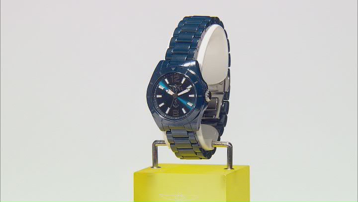 Invicta OCEAN VOYAGE 32mm Blue Ceramic Quartz Watch Video Thumbnail