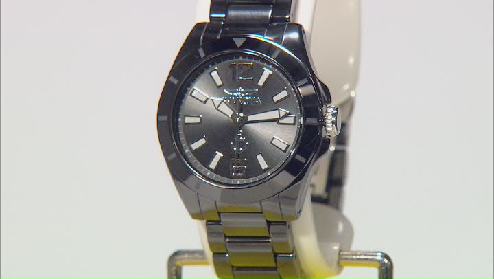 Invicta OCEAN VOYAGE 32mm Black Ceramic Quartz Watch Video Thumbnail