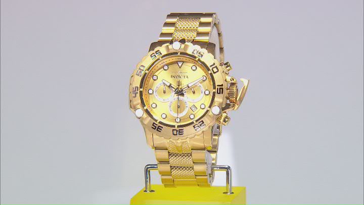 Invicta Subaqua Poseidon 55.40mm Gold Tone Stainless Steel Quartz Watch Video Thumbnail