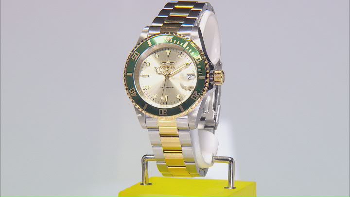 Invicta Pro Diver 40mm Champagne Dial Two-tone Stainless Steel Automatic Watch Video Thumbnail