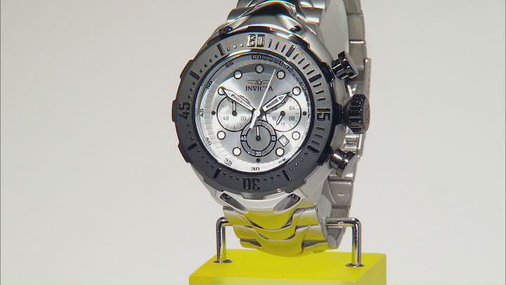 Invicta Thunder Bolt 52mm Black Bezel Stainless Steel Quartz Watch Video Thumbnail