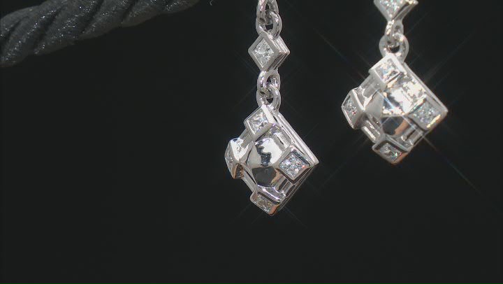 Judith Ripka "Cairo" 0.85ctw Bella Luce® Diamond Simulant Rhodium Over Sterling Silver Earrings Video Thumbnail