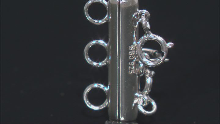Multi-Clasp Magnetic Jewelry Clasp Rhodium Over Sterling Silver - Holds Up to 3 Chains Video Thumbnail