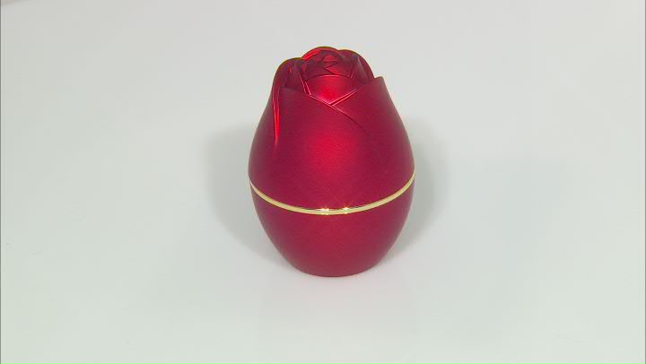 Red Rose Shaped Ring Gift Box with LED light Video Thumbnail