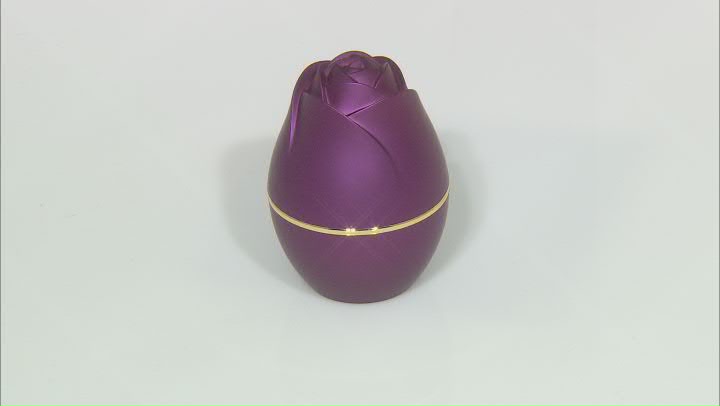 Purple Rose Shaped Ring Gift Box with LED light Video Thumbnail