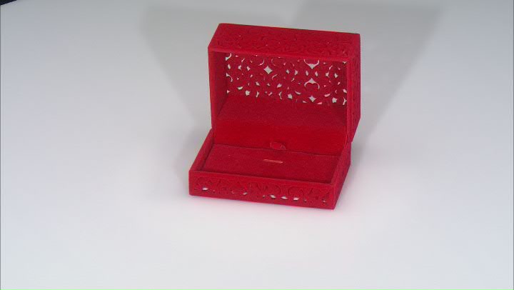 Red Velvet Scroll Design Jewelry Gift Box for Pendants and Earrings Video Thumbnail