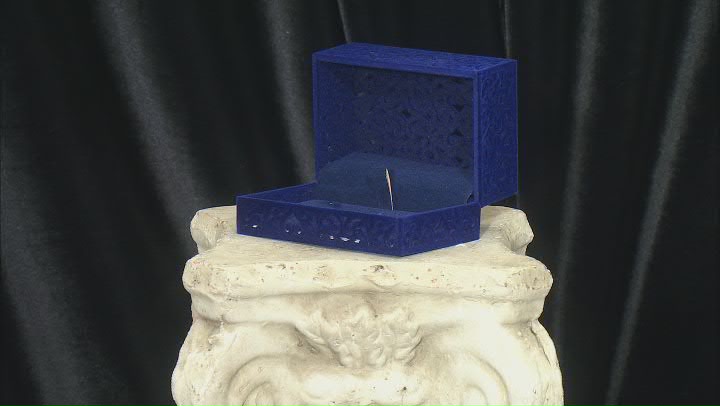 Blue Velvet Scroll Design Jewelry Gift Box for Pendants and Earrings Video Thumbnail