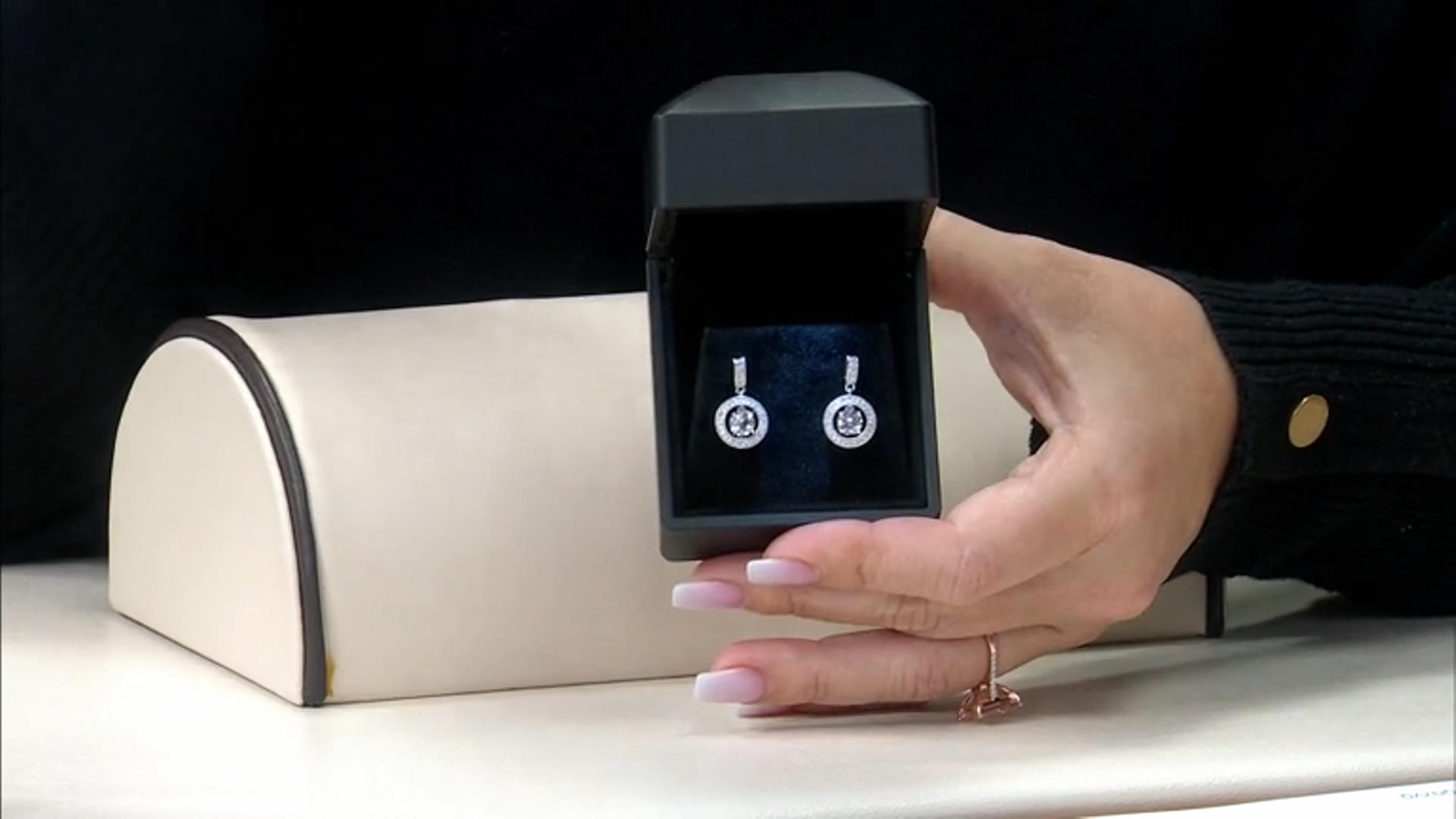 Black Earring Box with Led Light appx 6.5x6.5mm Video Thumbnail