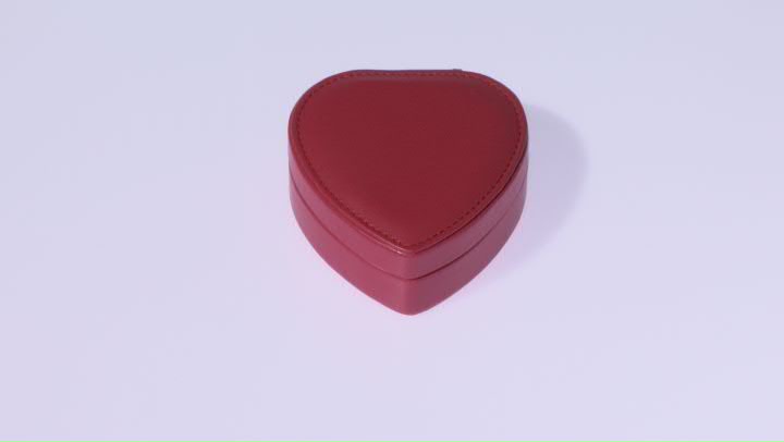 Red Faux Leather Heart Shaped Jewelry Box Video Thumbnail