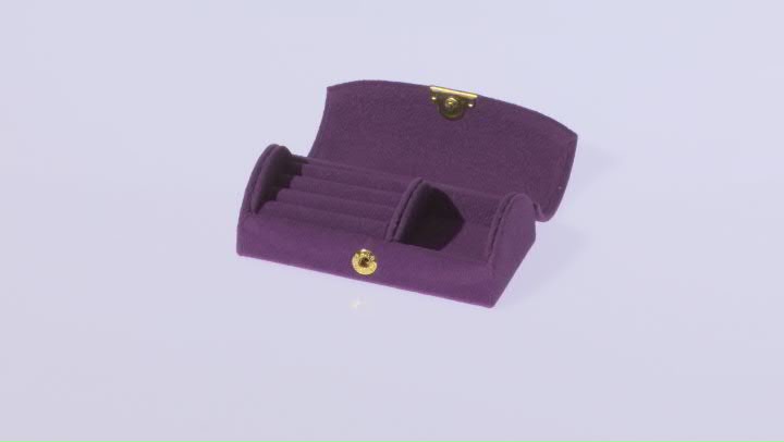 Purple Velvet Travel Size Jewelry Case Video Thumbnail