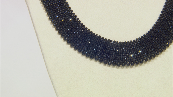 Black Spinel Rhodium Over Silver Necklace Approx. 250.00ctw Video Thumbnail