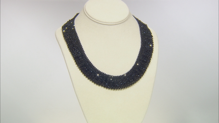 Black Spinel Rhodium Over Silver Necklace Approx. 250.00ctw Video Thumbnail