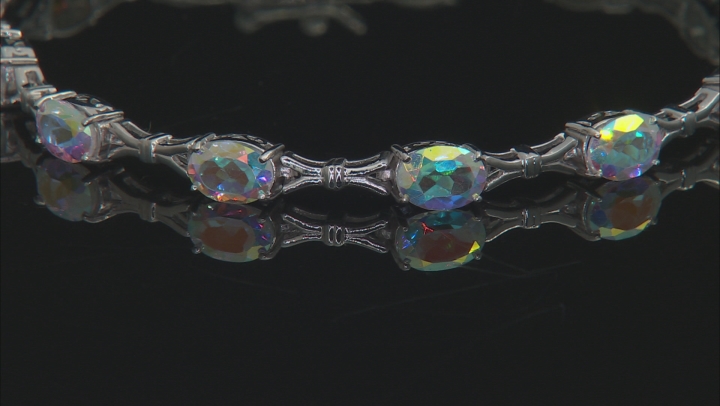 Multicolor Mercury Mist(R) topaz rhodium over silver bracelet 10.50ctw