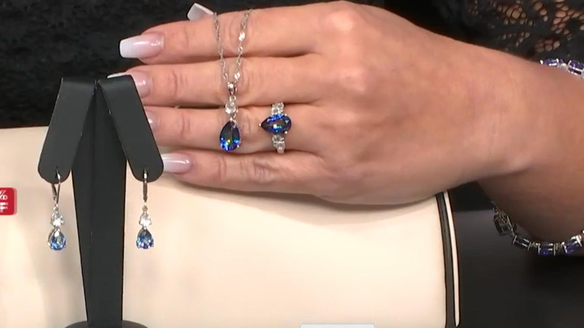 Blue Petalite Rhodium Over Sterling Silver Dangle Earrings 1.97ctw Video Thumbnail