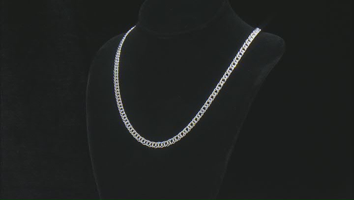 Sterling Silver 5mm Twisted Curb Link 20 Inch Chain Video Thumbnail