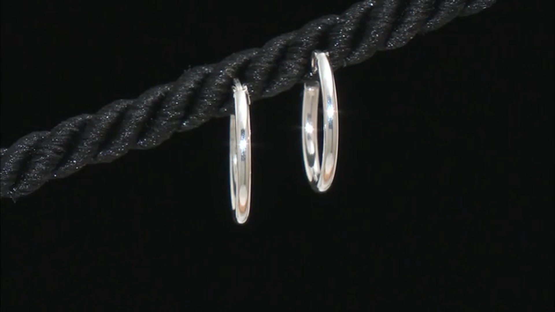 Sterling Silver 12mm, 15mm, & 20mm Hoop Earring Set of 3 Video Thumbnail