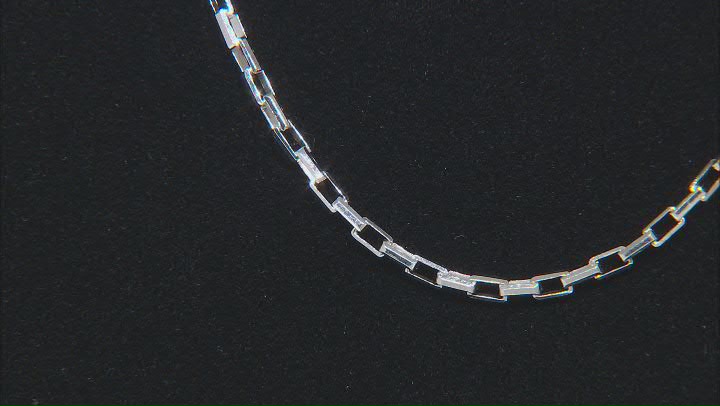 Sterling Silver 2.2mm Elongated Box 20 Inch Chain Video Thumbnail