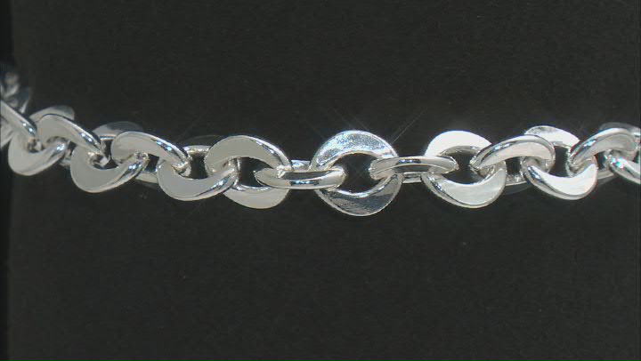 Sterling Silver 7.1mm Cable Link Bracelet Video Thumbnail