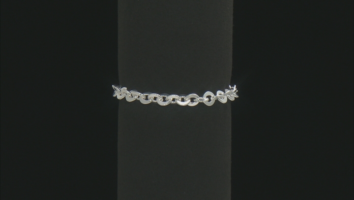 Sterling Silver 7.1mm Cable Link Bracelet Video Thumbnail