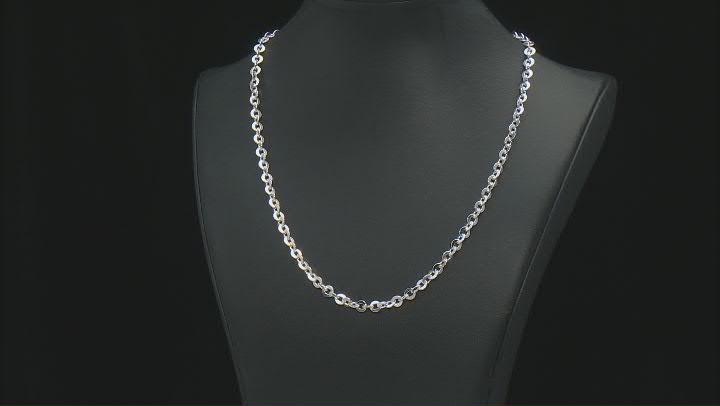Sterling Silver 5.4mm Cable 20 Inch Chain Video Thumbnail