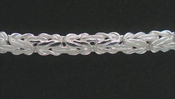 Sterling Silver Byzantine Link Toggle Bracelet Video Thumbnail