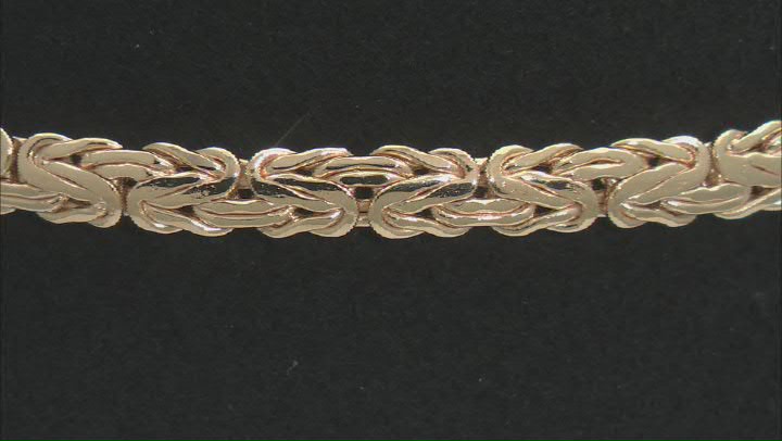 18k Yellow Gold Over Sterling Silver Byzantine Link Toggle Bracelet Video Thumbnail
