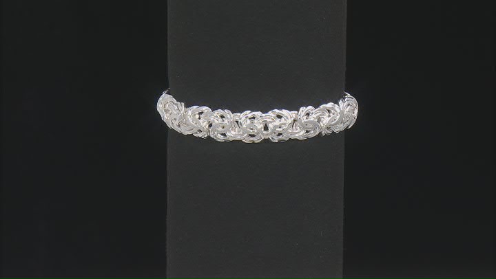 Sterling Silver 10mm Byzantine Link Bracelet Video Thumbnail