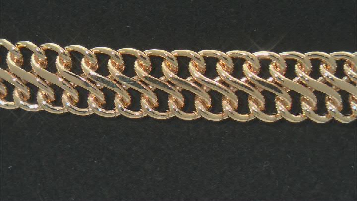 18k Yellow Gold Over Sterling Silver 6mm Infinity Link Bracelet Video Thumbnail
